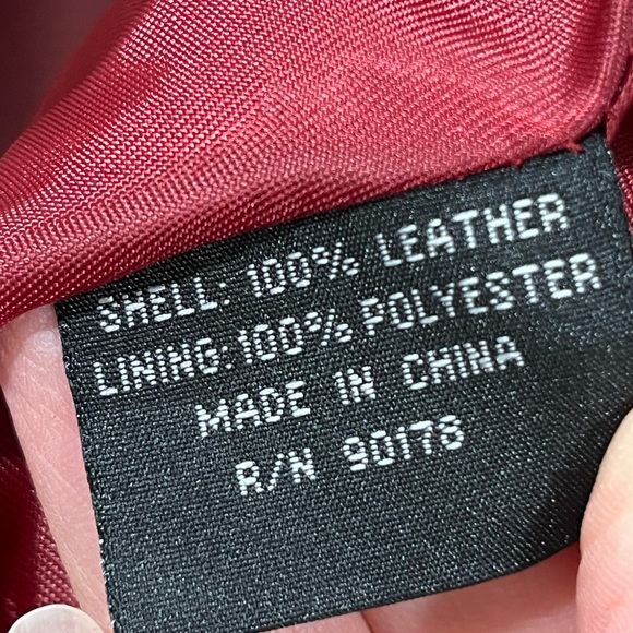 Revue red metallic leather jacket - Picture 4 of 8